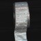 The Ribbon People Silver and Blue Glitter Striped Diagonal Wired Craft Ribbon 2.5" x 20 Yards
